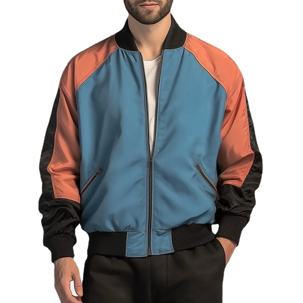 

Men's Vintage Lightweight Bomber Jacket 1980s Style Vintage Coat