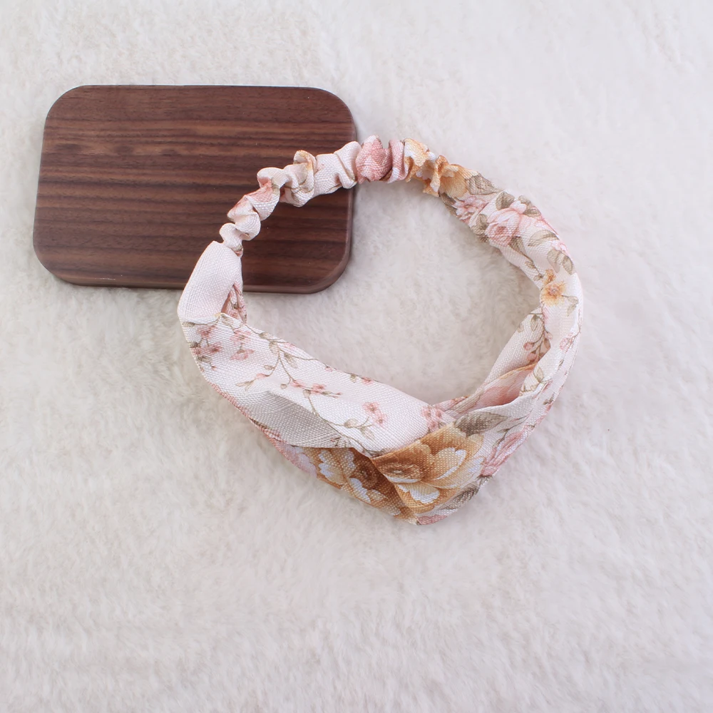 Женская повязка на голову с цветочным принтом 1 шт.