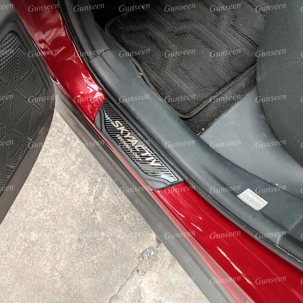 

For Mazda Door Sill Protector Accessories 2 3 6 CX30 CX5 Car Threshold Scuff Plate Steel Pedal Trim Sticker Styling 2022 2020