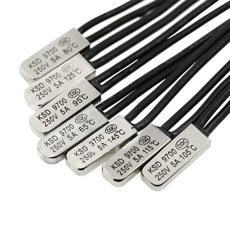KSD9700 датчик переключения температуры 15C-155C 5A 250V 30C 40C 60C 80C 90C NO NC AC/DC Универсальный