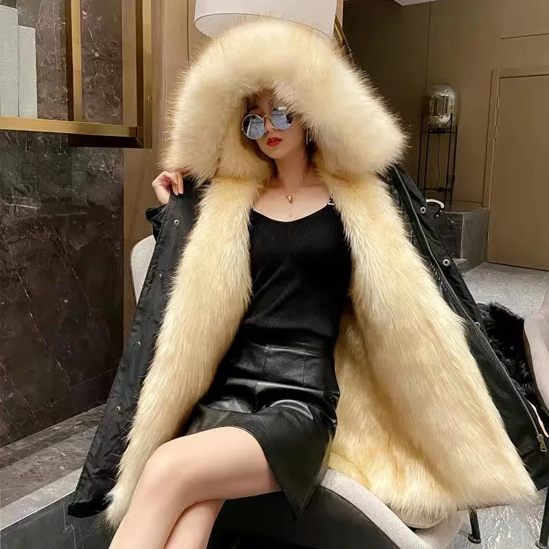 

Модель 5XL, искусственное меховое пальто унисекс, с мехом внутри, новинка, мягкая меховая Всесезонная Повседневная непромокаемая куртка, жен...