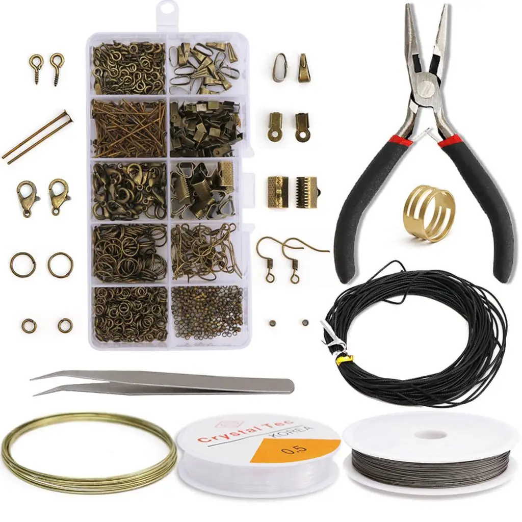 

Jewelry Findings Set DIY Beginners Beading Wire Repair Tools Accessories