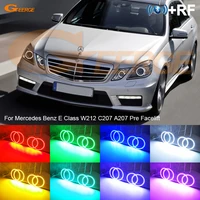 for mercedes benz e class w212 c207 a207 2009 2010 2011 2012 rf remote bluetooth app multi color rgb led angel eyes halo rings