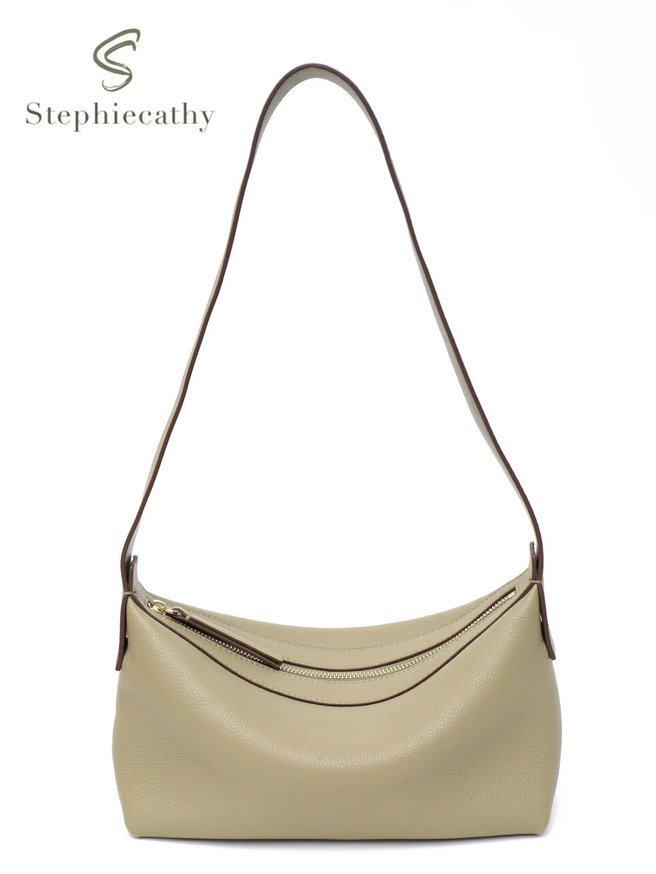 SC Brand New Genuine Leather Shoulder Bags Women Summer Design Soft Slouchy Hobo Purses Daily Minimalist Style Square Handbags