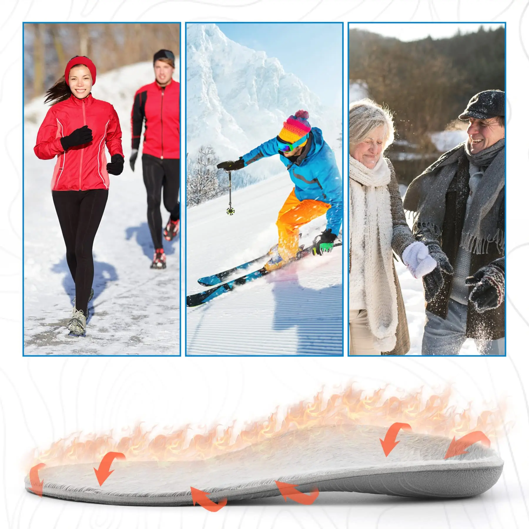 Стельки с поддержкой свода стопы Подошвенный Фасциит мягкие зимние теплые и