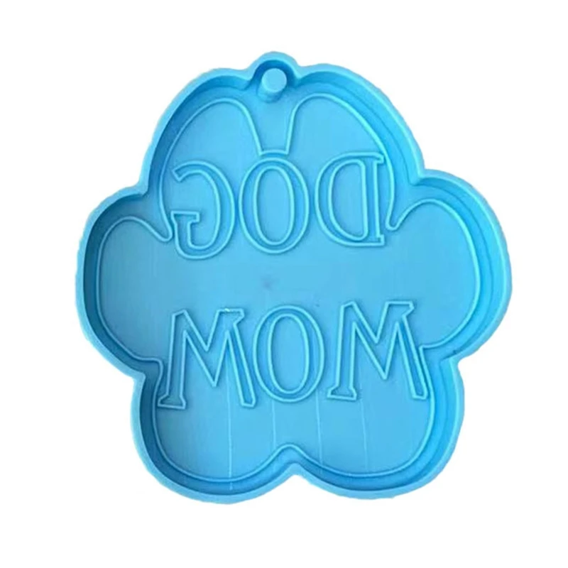 

95AB Little Dog Paw Keychain Resin Casting Silicone Mold Woman Keychain Decorative Pendant Jewelry Mold for DIY Crafts