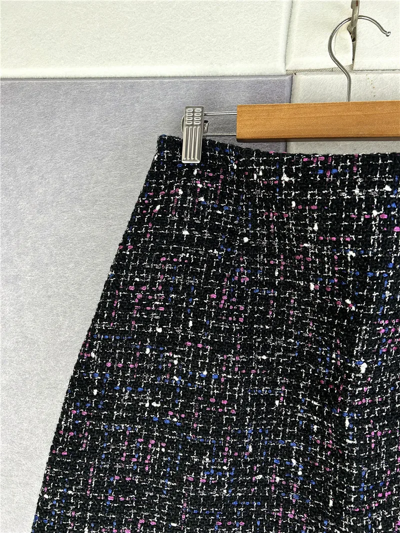 

Коллекция 2023 года, Ранняя Осенняя модель, подтяжки, короткий топ/клетчатая плиссированная юбка с высокой талией для женщин