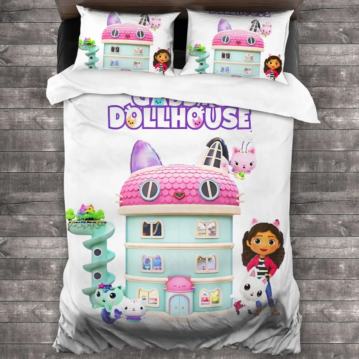 "Gabby's Dollhouse Bedding Set Single Twin Full Queen King Size Bed Set