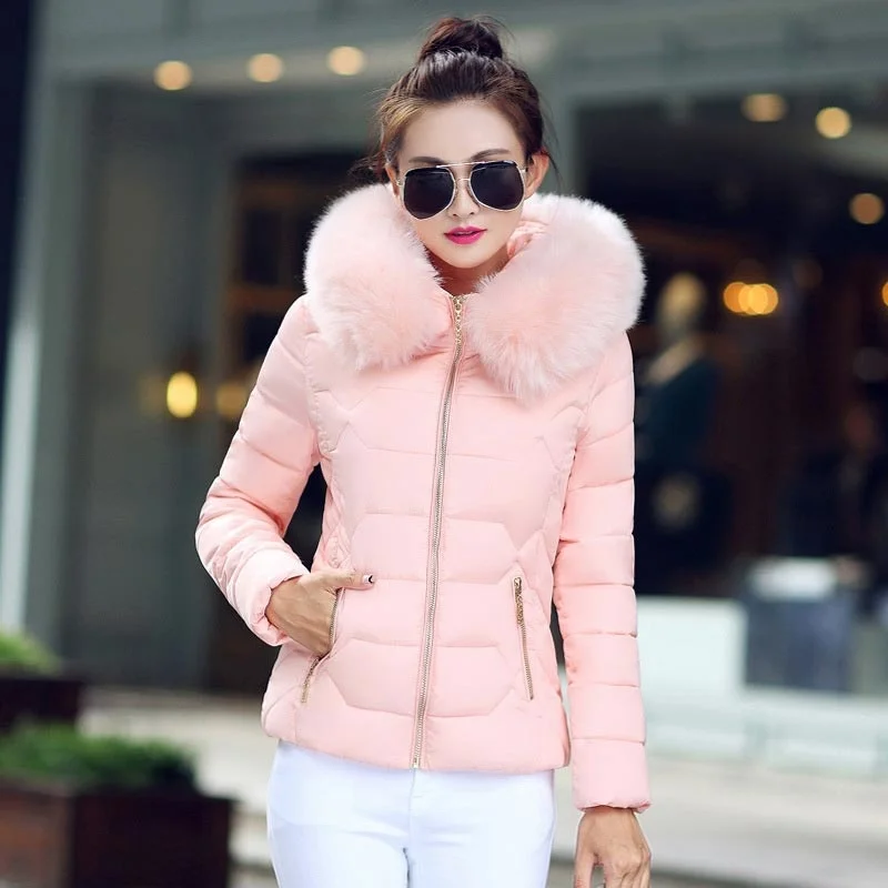 

Down coats female winter jackets women parkas 2022 new fur collar hooded warm coat woman down jacket outerwears