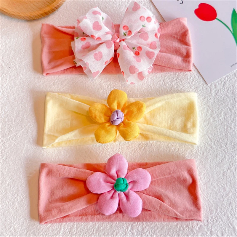 

10pcs/Lot Kids Headband Lace Flower Tiara Gauze Elastic Band Props Decor For Girls Fashion Bowknot Hair Accessories Decor