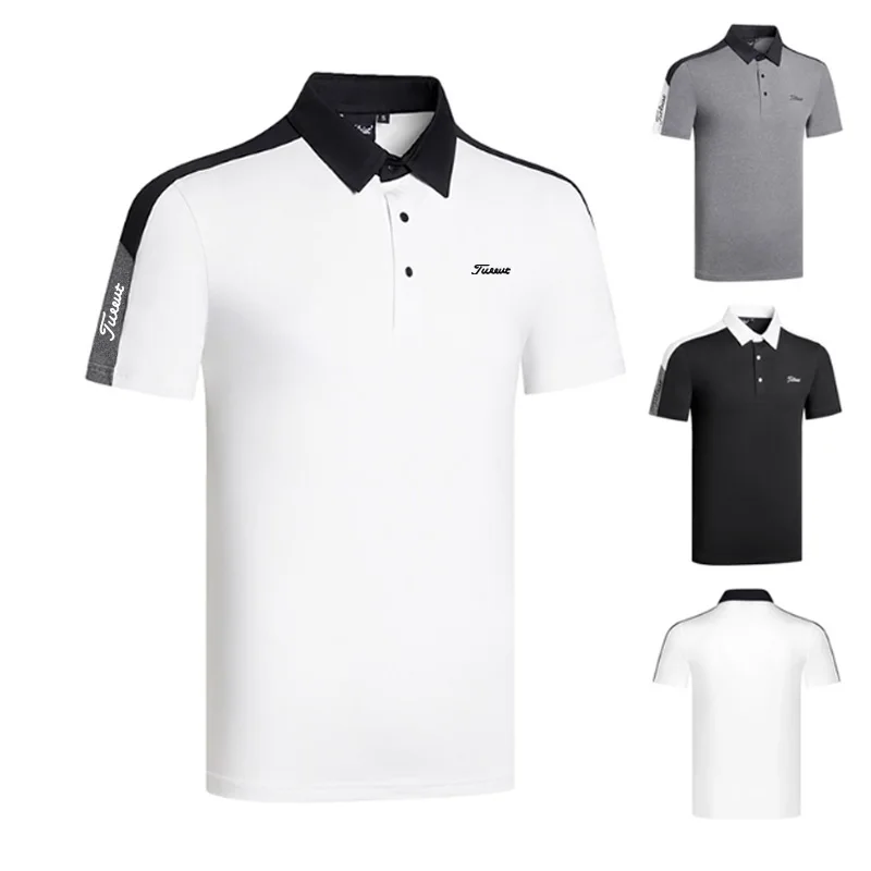 

New Outdoor Short-Sleeved Golf Clothing Loose Breathable Anti-Wrinkle Polo Shirt Quick-Drying Anti-Pilling