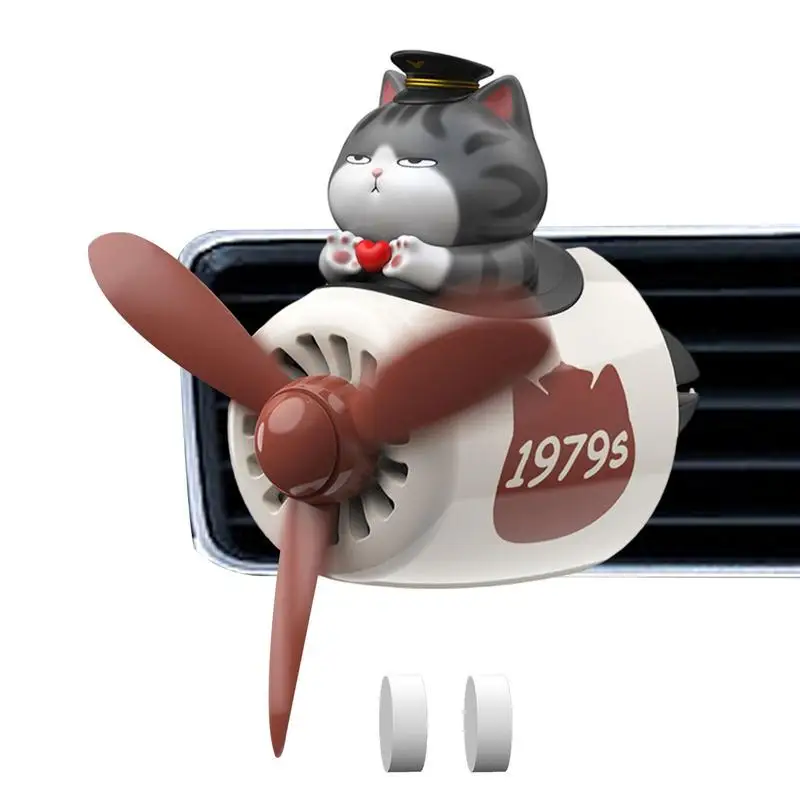 

Car Air Freshener Fan Pilot Rotating Propeller Air Outlet Fragrance Cartoon Auto Accessories Interior Car Perfume Diffuser