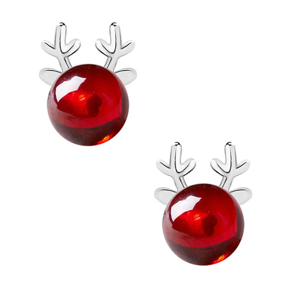 Милые серьги-гвоздики из стерлингового серебра с изображением лося ювелирные