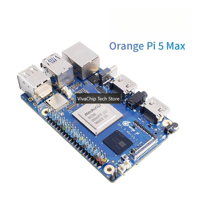 Фото Плата разработки VivaChip TechOrange Pi 5 Max с 16 ГБ ОЗУ LPDDR5, Rockchip RK3588, M.2 PCIE, 2.5G LAN, WiFi+BT, OrangePi 5 MAX Single B №2