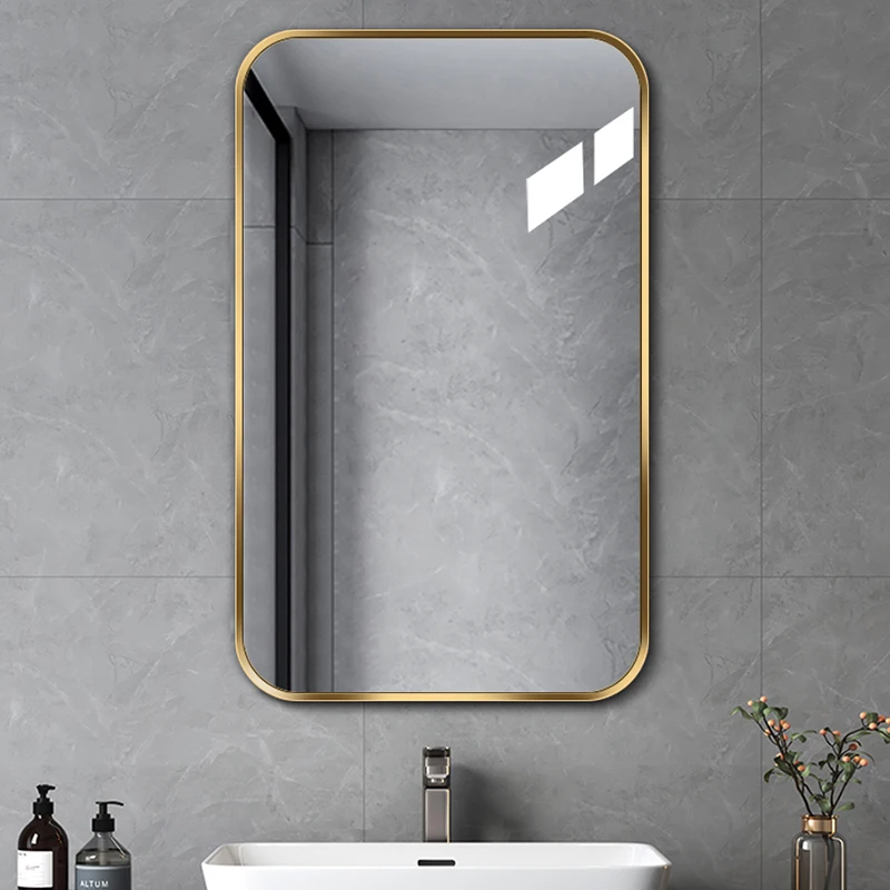 

Vanity Black Frame Bathroom Mirror Hanging Modern Unbreakable Bathroom Mirror Aesthetic Clear Espejos Con Luces Home Improvement
