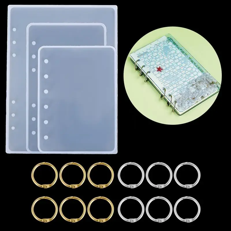 

Notebook Cover Mold Silicone Crystal UV Mould Transparent Book Epoxy Resin Casting Molds DIY Diary Book Scrapbook Making Tool