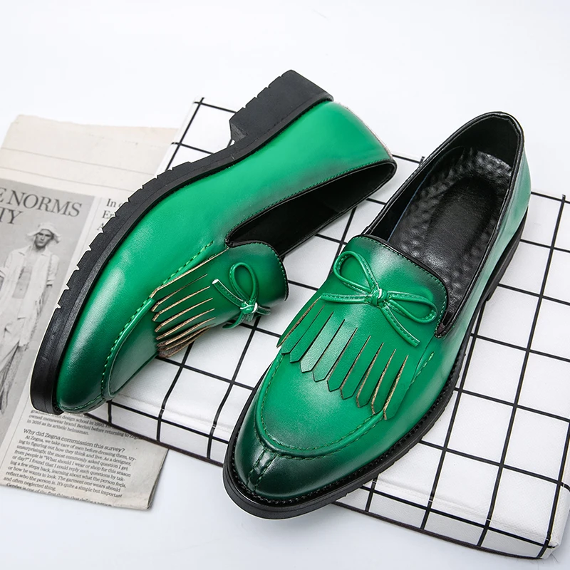 

New Luxury Brand Fashion Trend Evening Party Men Shoes British Formal Dress Wedding Business Brogue Loafers Oxfords Big Size 48