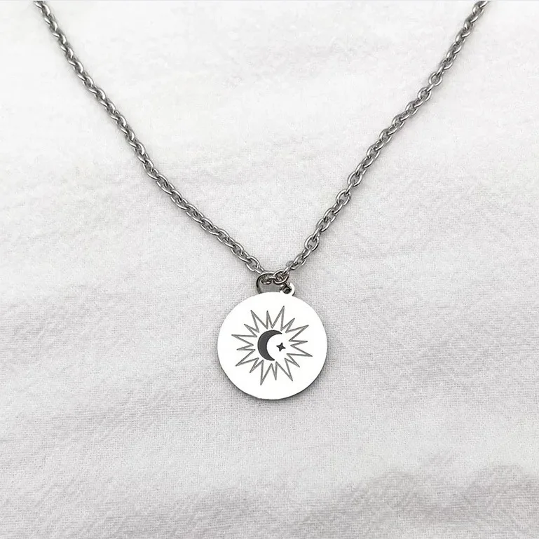 Кулон из титановой стали Звезда Луны