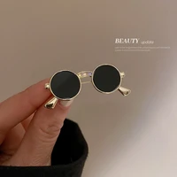 alloy rhinestone glasses sunglasses pins brooches women and mens suit dress shirt collar clothing simple accessories decoration