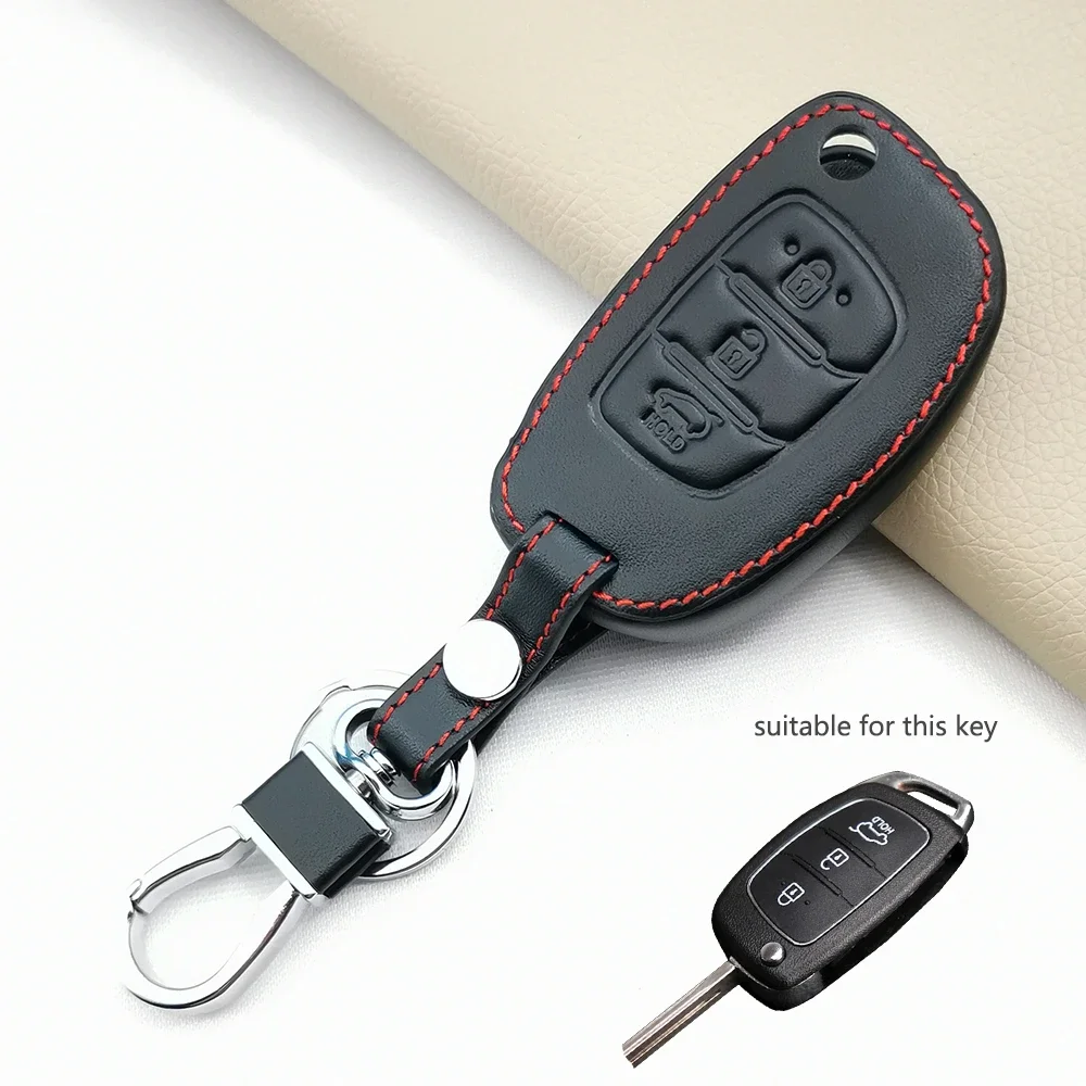 2022 новый стильный кожаный чехол для ключа раньше Hyundai Creta I10 I20 Tucson Elantra Santa Fe 2016-2018
