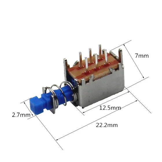 Синий красный самосброс выключатель питания