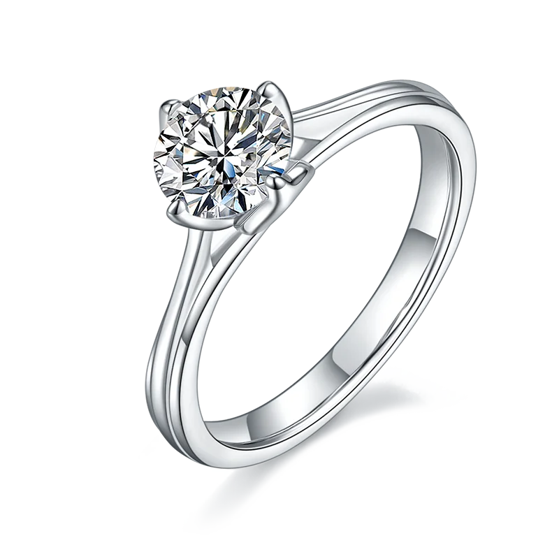 Женское Обручальное кольцо из серебра 1 0 пробы с муассанитом