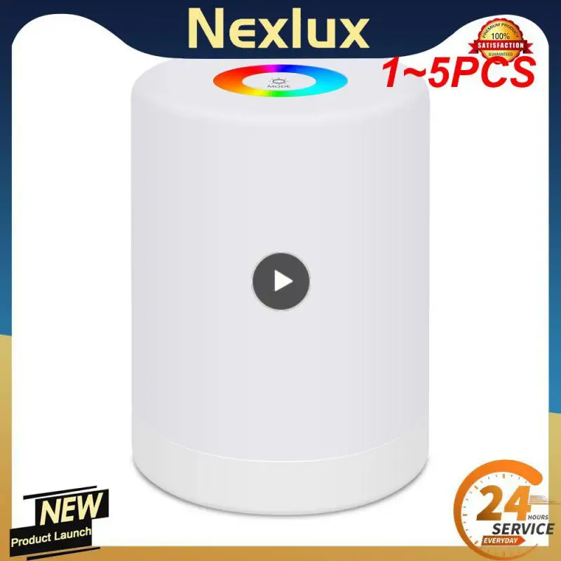 

1~5PCS Dimmable LED Touch Control Night Light USB Rechargeable Table Lamp RGB Bedside Lamp Kid Children Gift For Living Room