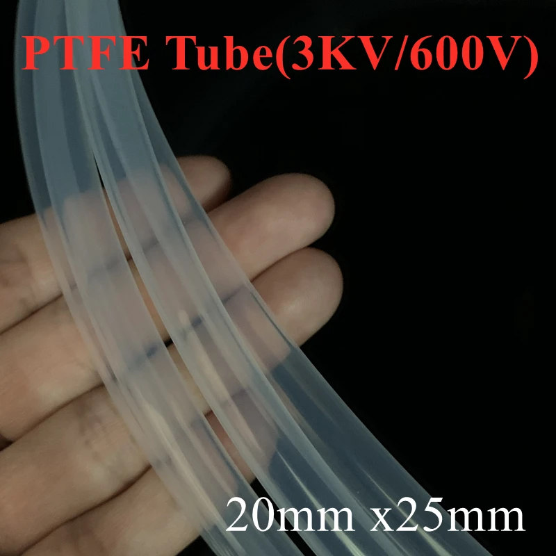 

PTFE Transparent Tube ID20 x 25mm F46 Insulated Capillary Heat Protect Transmit Hose Rigid Pipe Temperature Corrosion Resistance