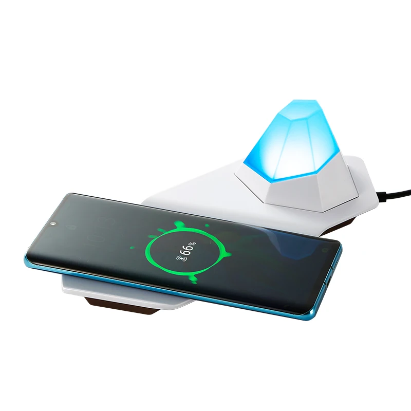 

RGB Dimmable Magnetic Night Light With Mobile Phone Wireless Fast Charging USB Rechargeable Detachable LED Night Lamp