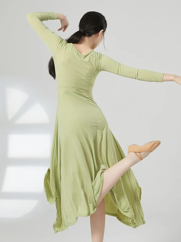 Женский костюм для латиноамериканских танцев однотонное приталенное платье с