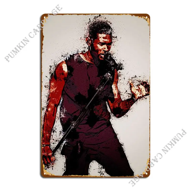 

Usher With Stand Mic Metal Plaque Party Bar Cave Custom Wall Cave Tin Sign Poster