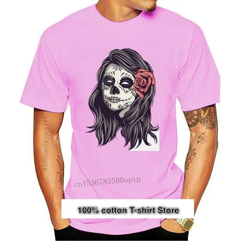 

Camiseta de манга corta para mujer, camiseta de la Death Мексиканская, 3 y 4, 1