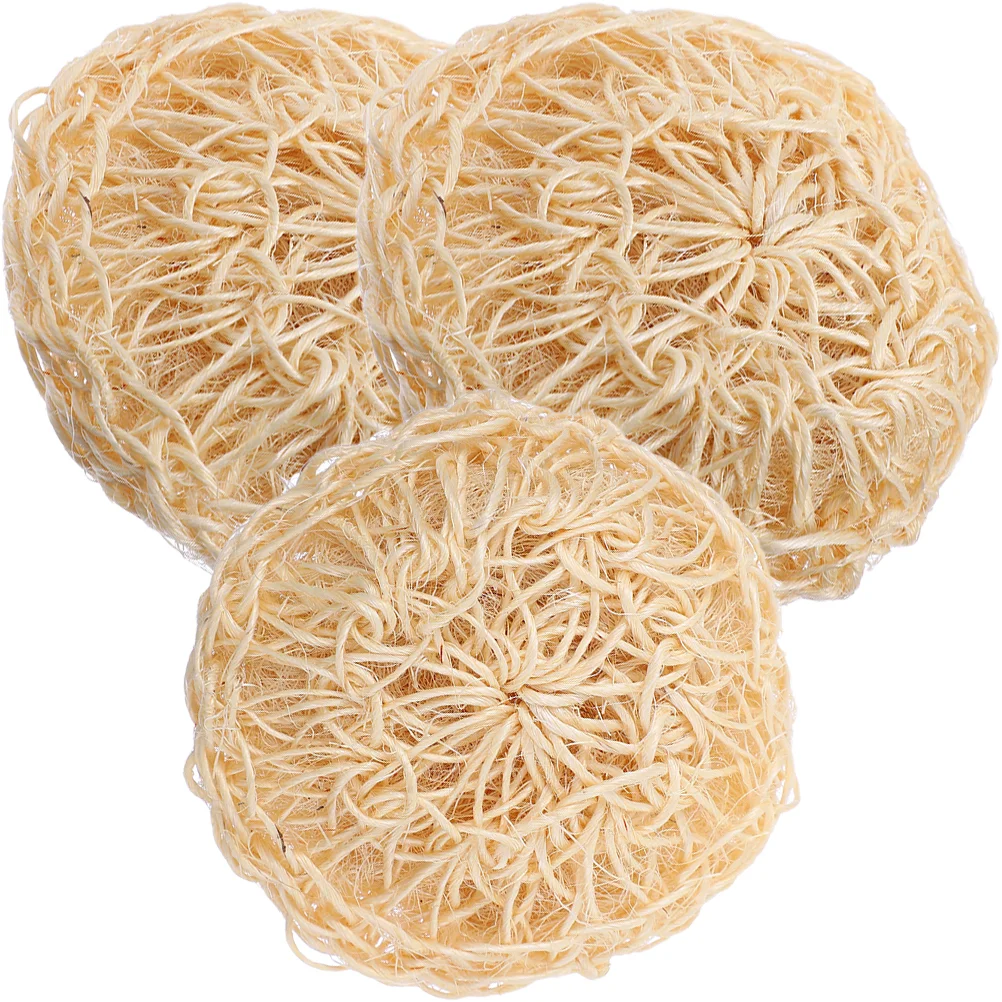 

3 Pcs Cleaning Bath Ball Bathroom Shower Portable Scrubber Take Household Balls Loofah Sisal Comfortable Sponges Body