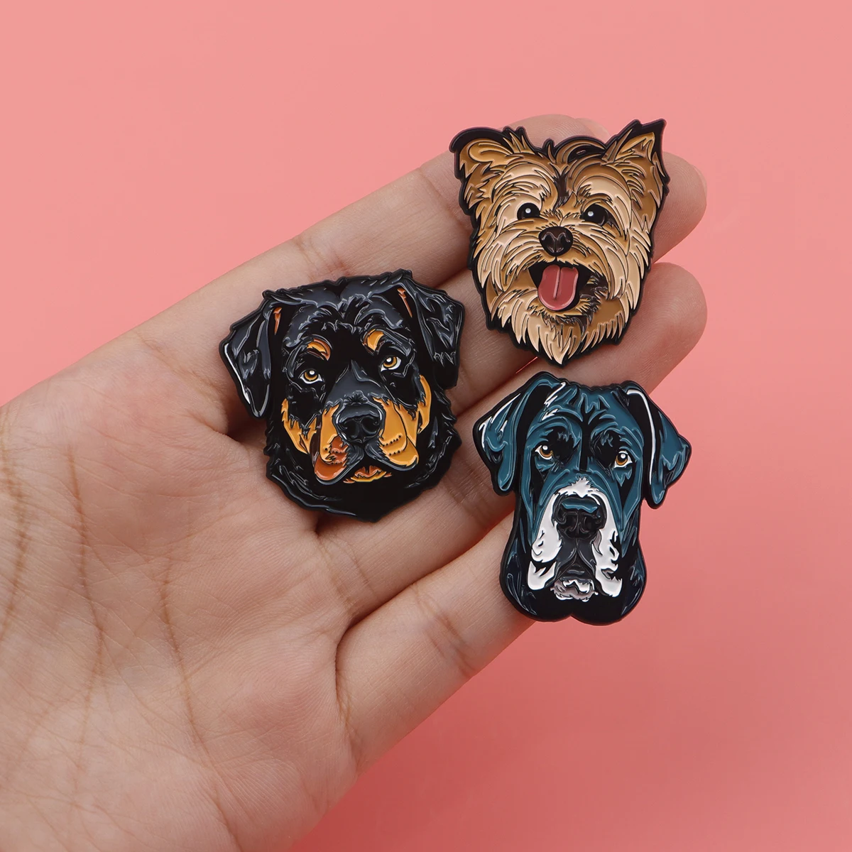 The Pet Dogs Enamel Pin Lapel Animals Backpacksks Brooches For Clothing Metal Fashion Jewelry Accessories Gifts