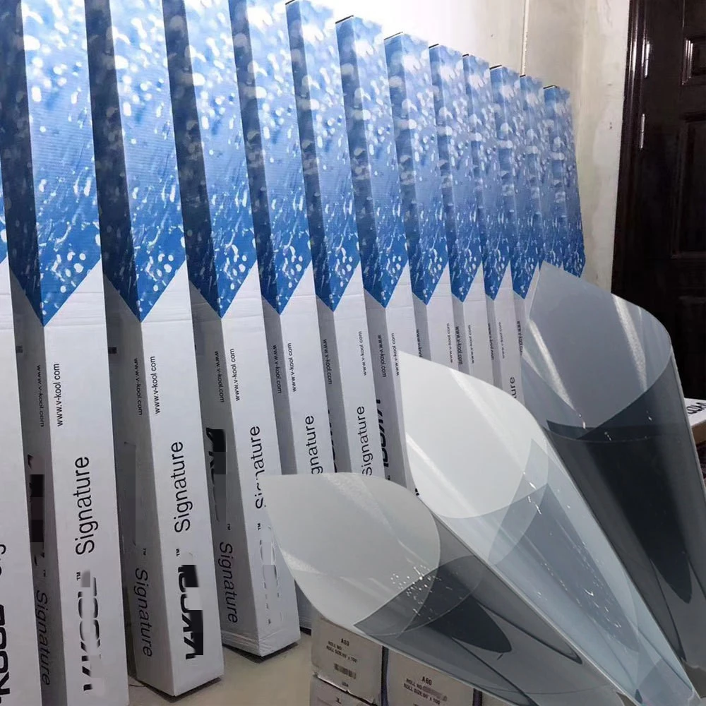 

car window solar film v-kool PET smart window tint film uv rejection film V70 V40 X15 K14 1.52*30M