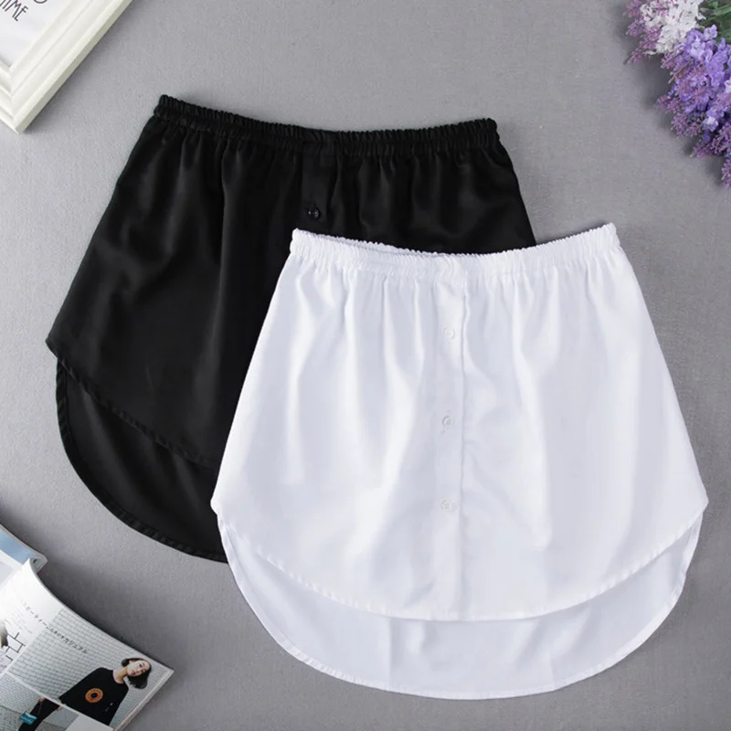 

Women's Detachable Underwear, Fake Shirt, Irregular, Shirt Tail, Lengthened, Fake Hem, Mini, Size 6