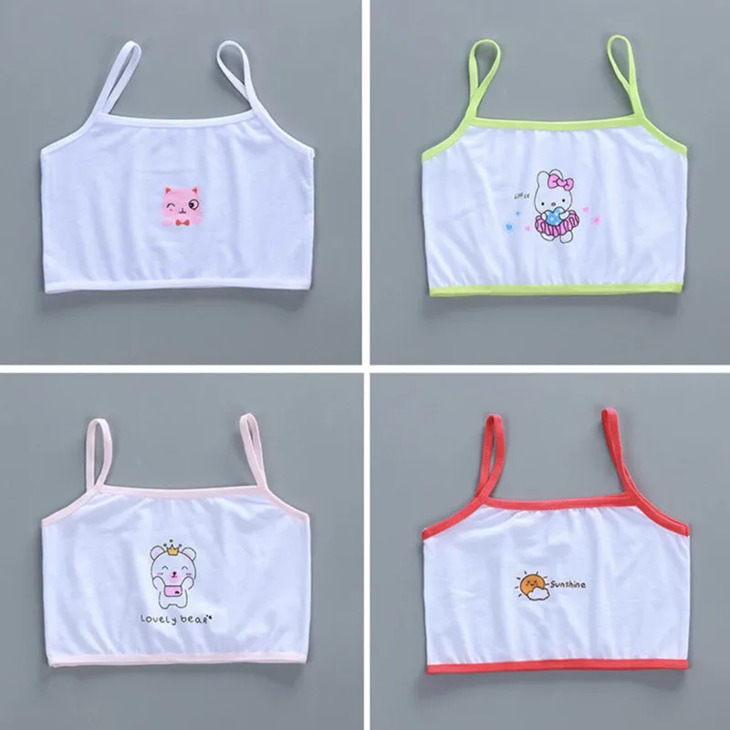 

3 шт./лот детский бюстгальтер для ухода за грудью для девочек Женский хипстерский хлопковый подростковый комплект нижнего белья летний детс...