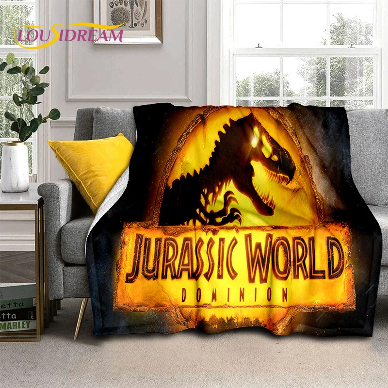 Мягкое фланелевое одеяло с принтом динозавров