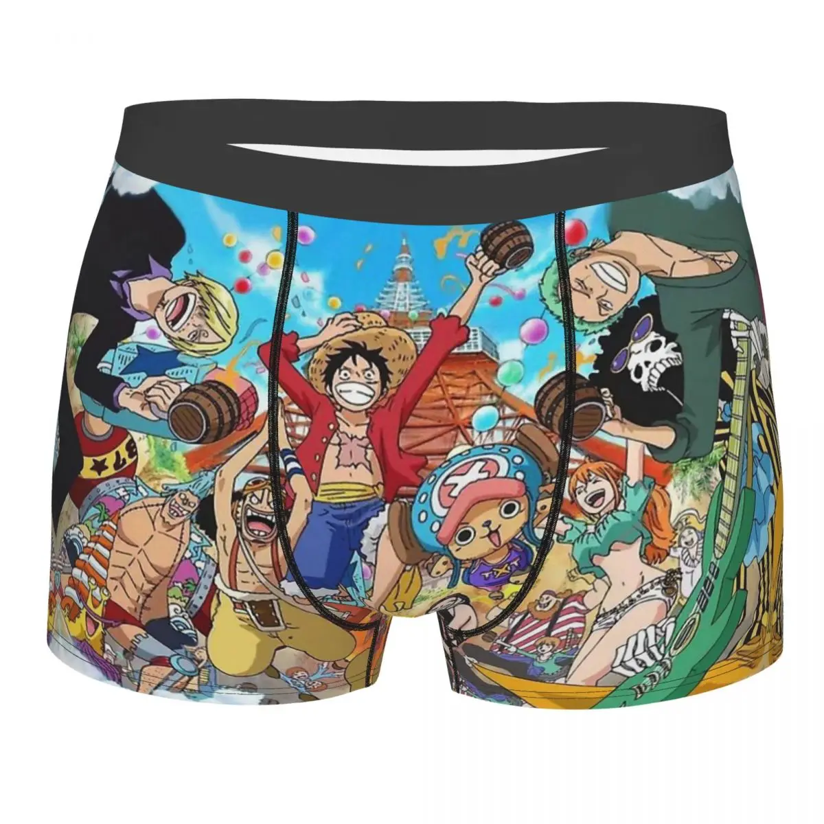

One Piece Monkey D. Luffy Characters Underpants Breathbale Panties Man Underwear Ventilate Shorts Boxer Briefs
