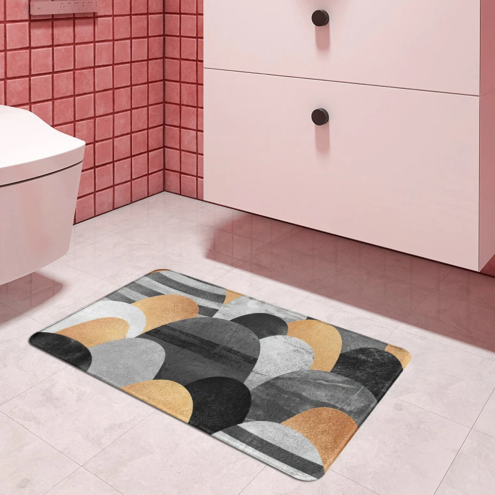 Темно-серые впитывающие дверные коврики с гальваническим рисунком |