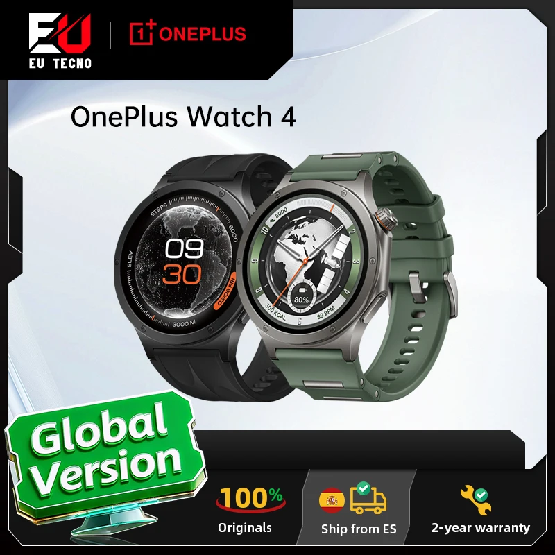 OnePlus Watch 4 global, 1.5" Wear OS, Snapdragon W5, hasta 16 días