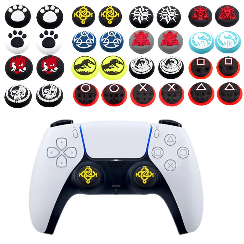 

For Sony Playstation5 PS5 PS4 PS3 PS2 XBOXONE Controller Thumb Stick Grip Caps Joystick Soft Silicone Thumbstick Cover Case