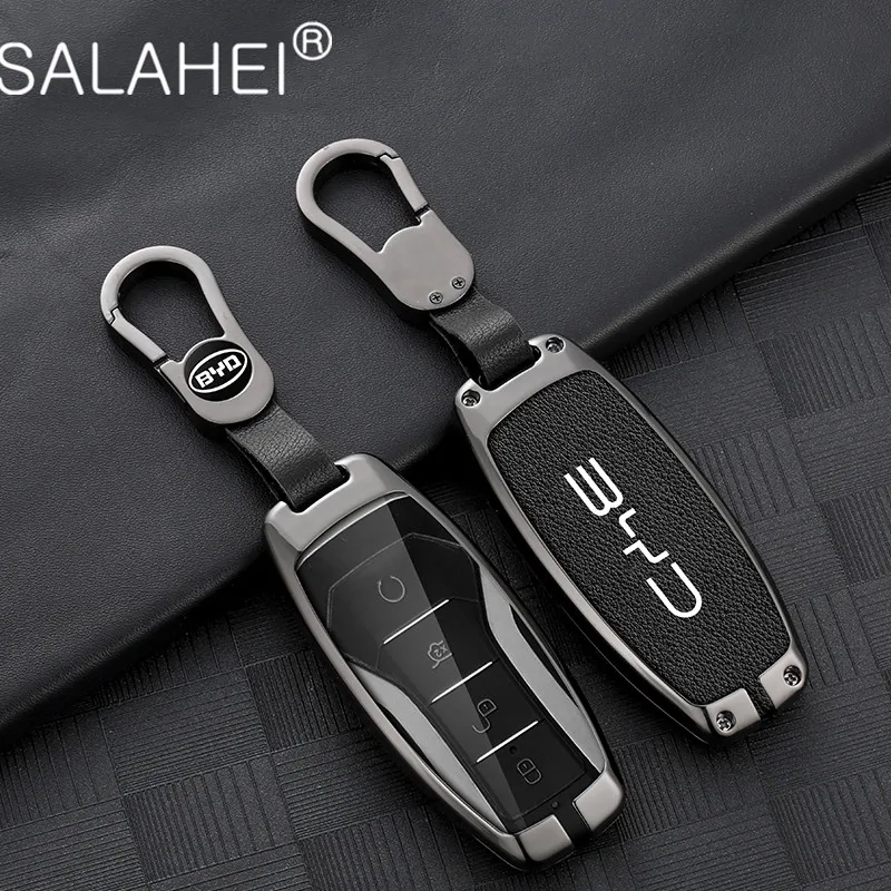 

Car Key Case Cover Holder Shell Fob For BYD Song Qin Han EV Tang DM 2018 2019 2020 2021 2020 Yuan Pro Max Keychain Accessories