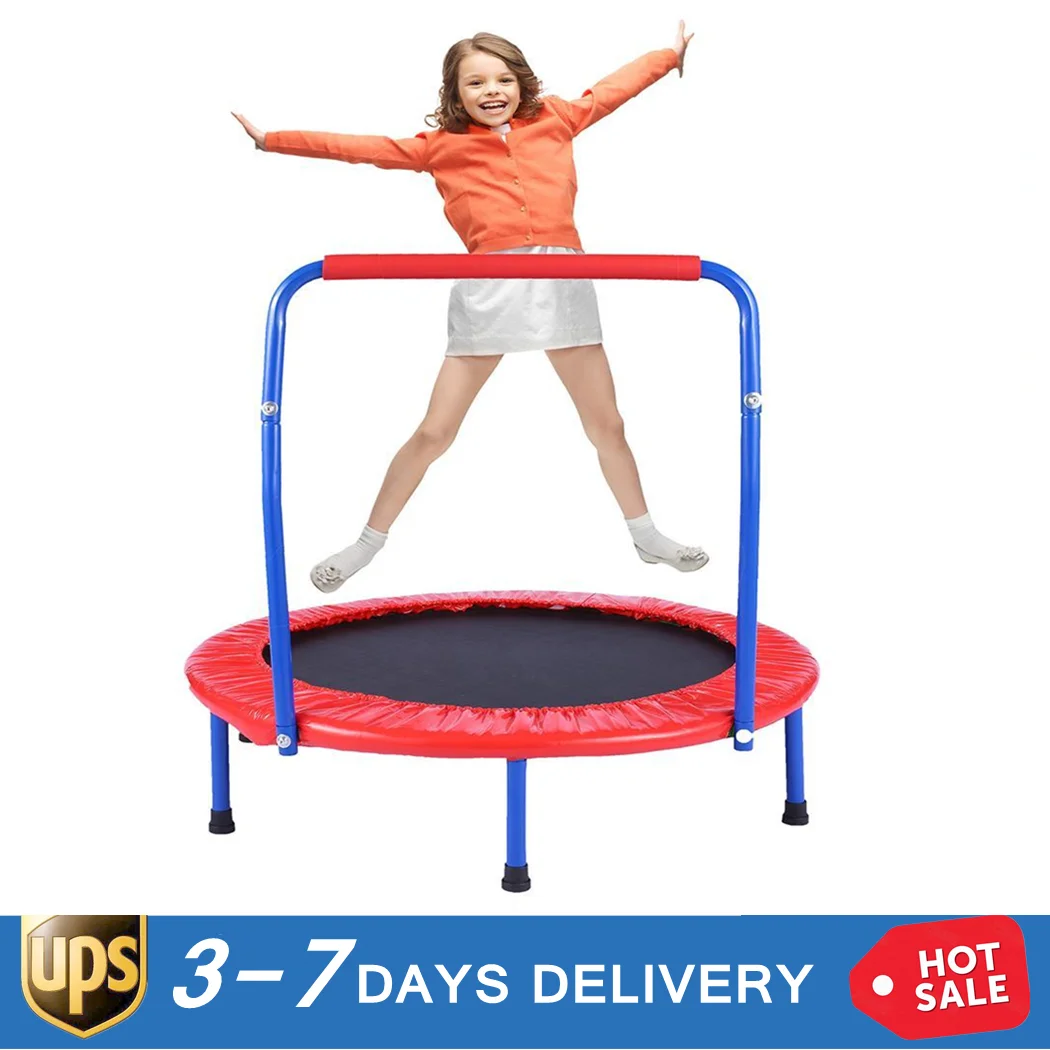 36inch Foldable Kids Trampoline Play Exercise Bounce Jump Sports For kids Children’ Toy Indoor&Outdoor Exercise Jumping Bed
