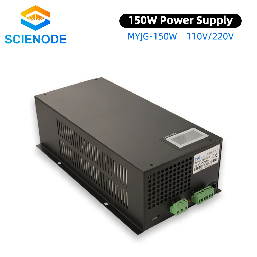 

Scienode 150W CO2 Laser Power Supply 130-150W 110V 120V for CO2 Laser Tube Engraving Cutting Machine MYJG-150W