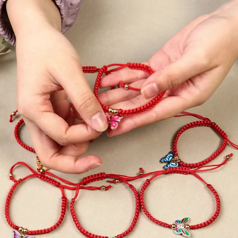 Красная Нить веревка очаровательные браслеты для женщин и мужчин ювелирные