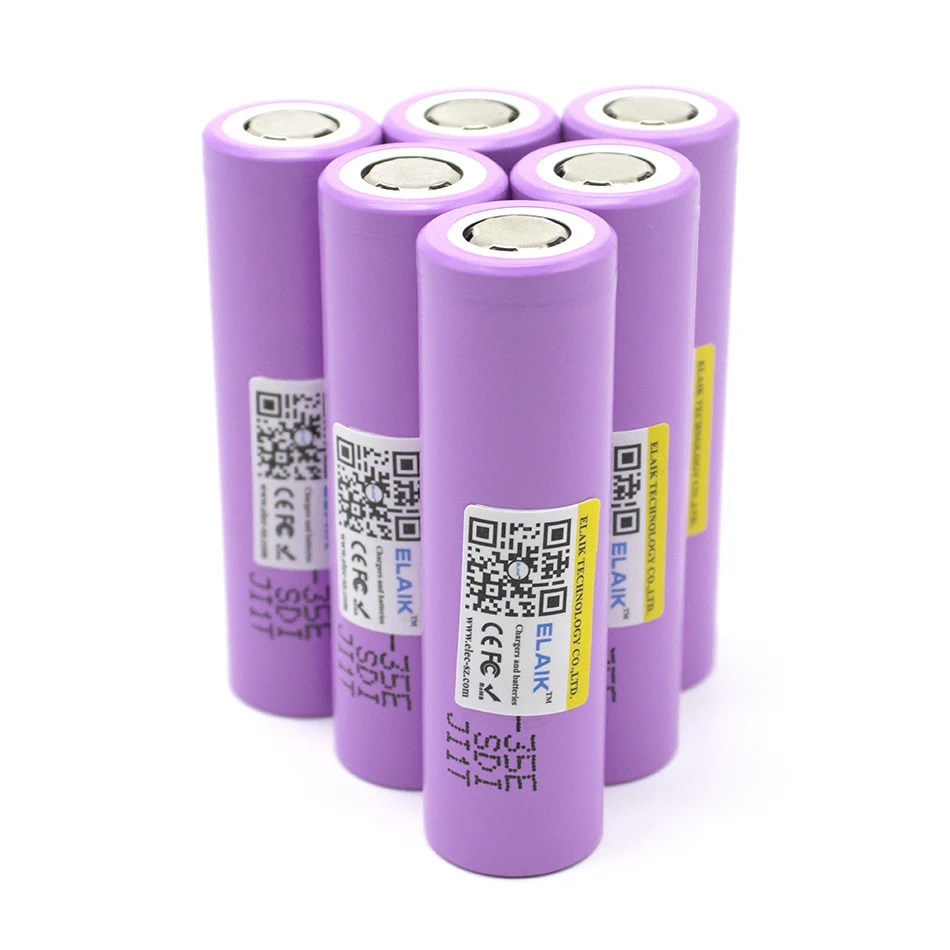 

4-40 pces ELAIK original power 18650-35e bateria de lítio 3500mah 3.7v 25a alta potência inr18650 para ferramentas elétricas