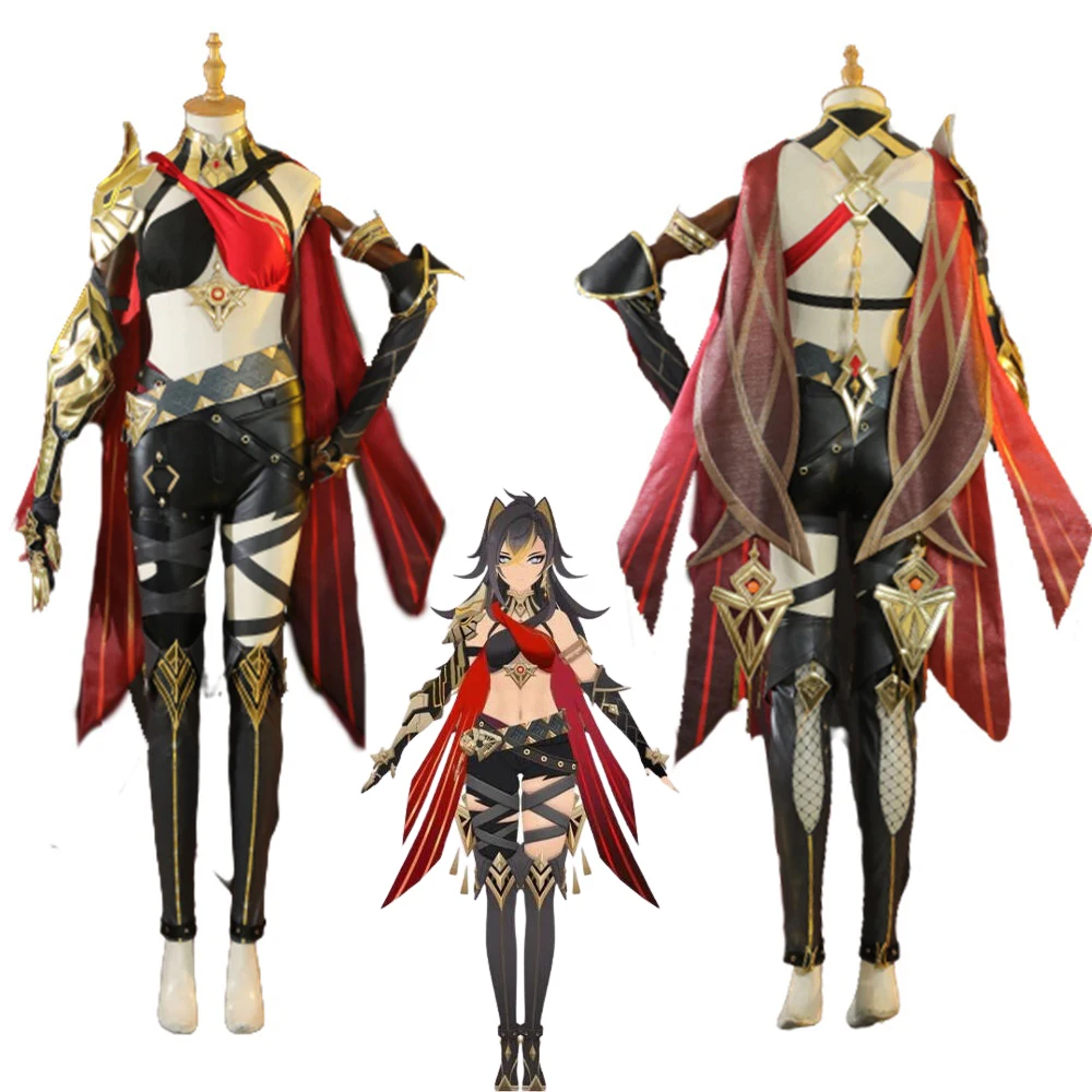 

Genshin Impact Dehya Costume Cosplay Suit Wig Outfit