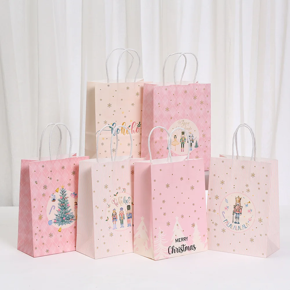 

Рождественские бумажные пакеты для подарков 6 шт.