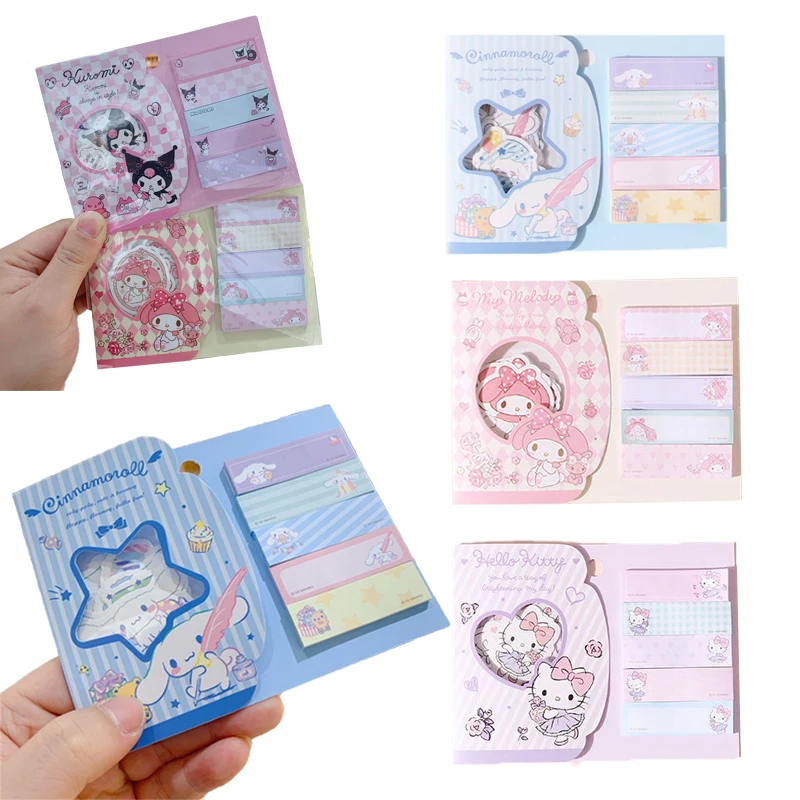 

Kawaii Sanrios Anime Series Stickers Cartoon Cute Kuromi My Melody Hello Kittys Cinnamoroll Diy Sticky Note Hand Account Sticker